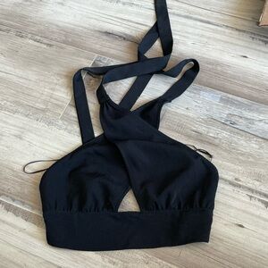 H&M Divided Black Halter Top